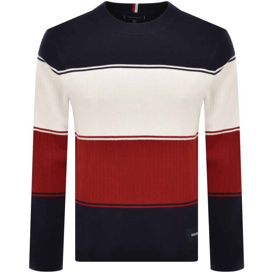Tommy Hilfiger Milano Colourblock Jumper Navy Mainline Menswear Denmark